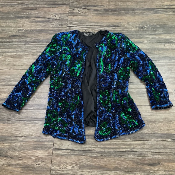 Jakelin Designs Jackets & Blazers - Vintage Jakelin Designs Silk Jacket Sz 2X